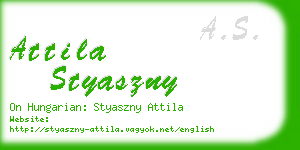 attila styaszny business card